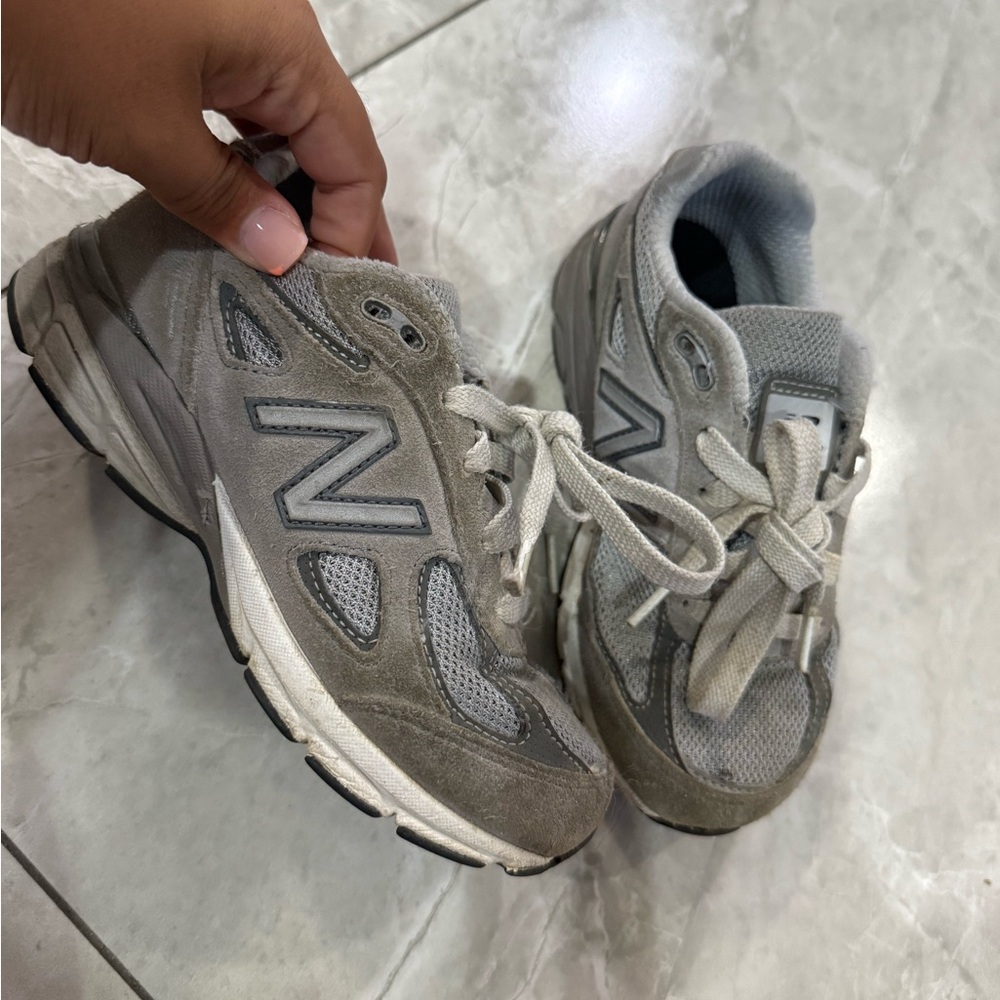 New Balance Kids Sneakers in Gray and White